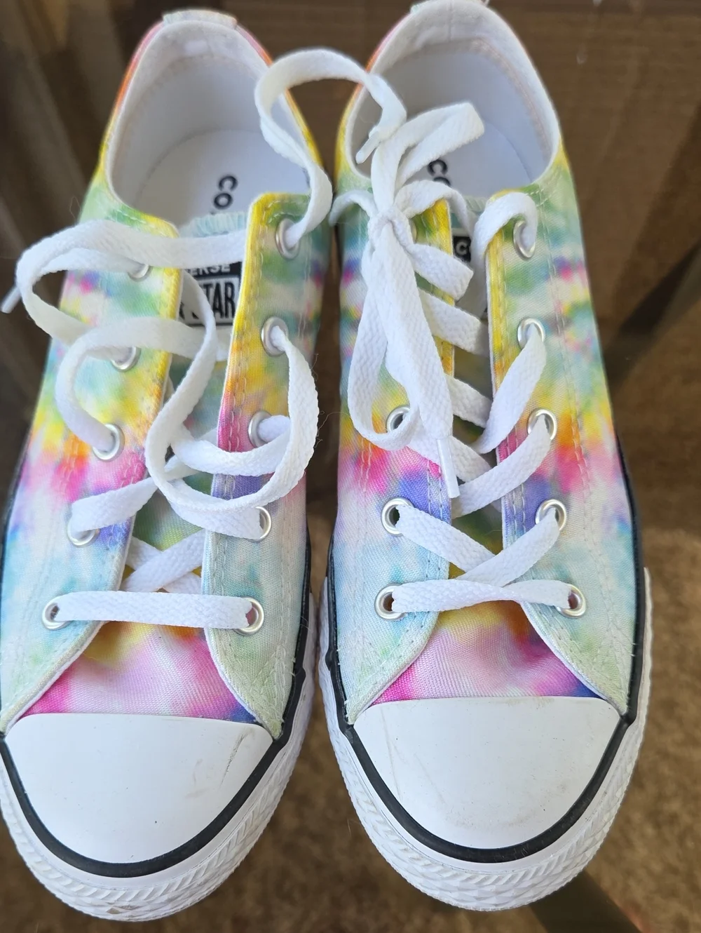 Converse Tie-Dye Canvas Sneakers - Multicolor with White Laces